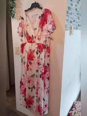 Lou & Grey for Loft | Dresses | Lou Grey Loft Small Cotton Tiered Dress Pink  Pockets Maxi Travel | Poshmark